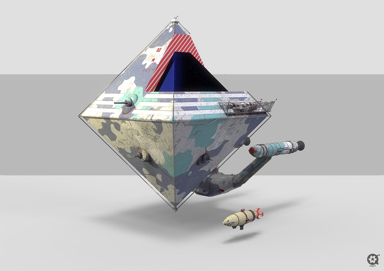 ussr人造雷天使二型ssmat18a原型机浮空要塞