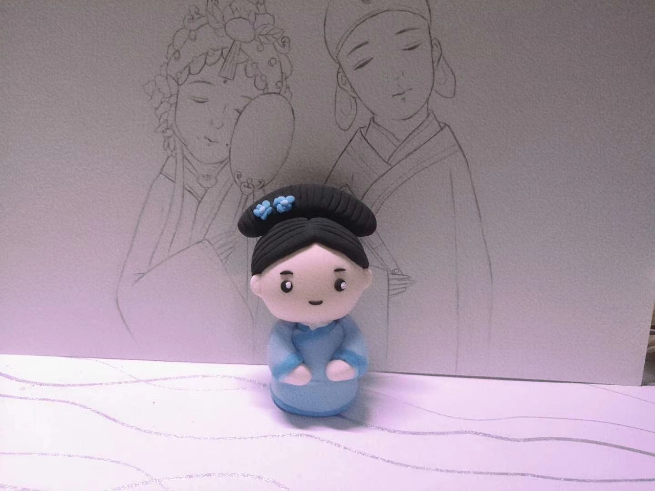 粘土泥塑萌版人物