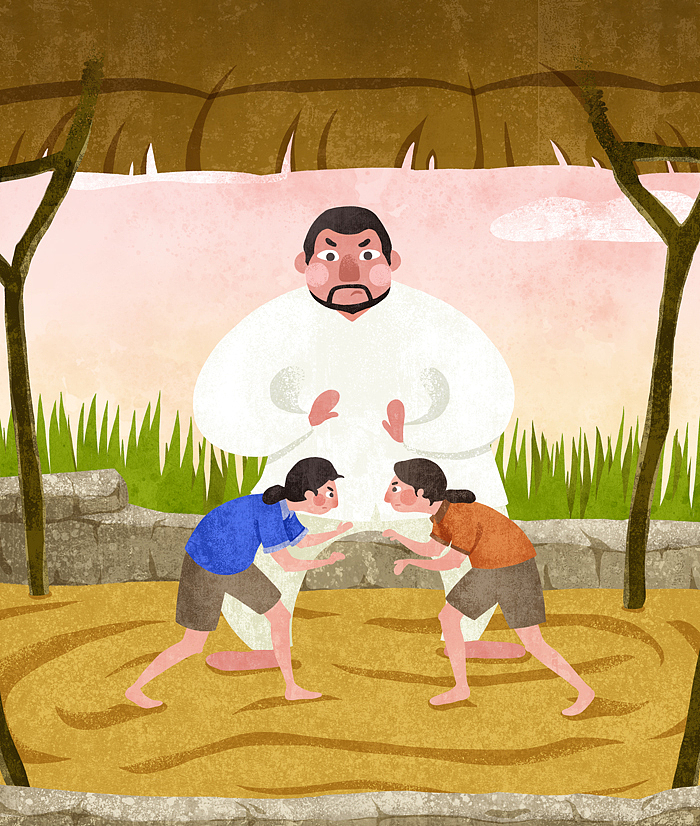 【摔跤吧！爸爸】（图ZNzkzMTA5MDg=） - 创作习作 - 站酷设计师zinazinazina原创素材 - 站酷ZCOOL
