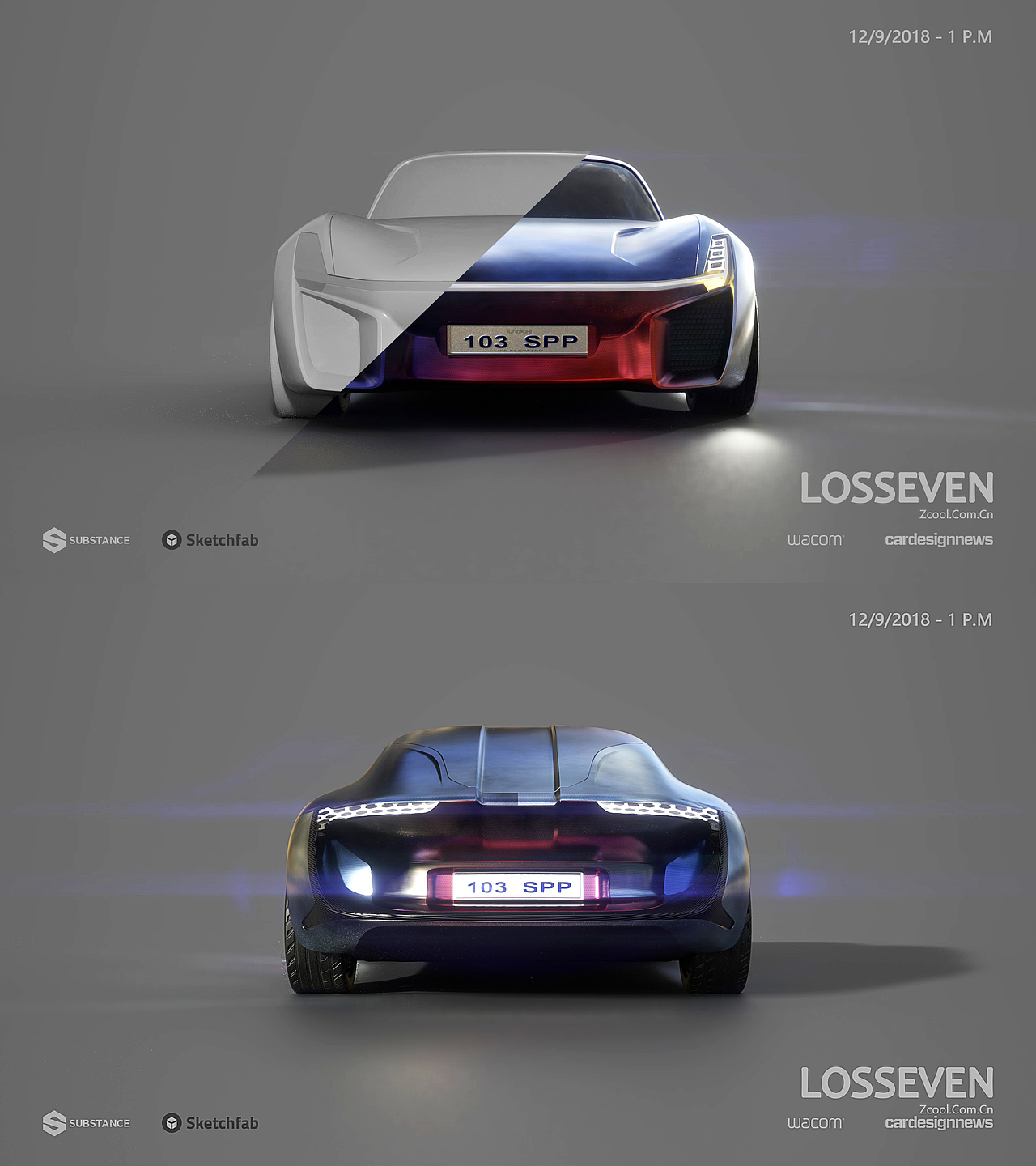 “December embers”The Art Car Texturing Contest（图ZMTM4MTgwODIw） - 其他三维 - 站酷设计师洛柒losseven原创素材 - 站酷ZCOOL
