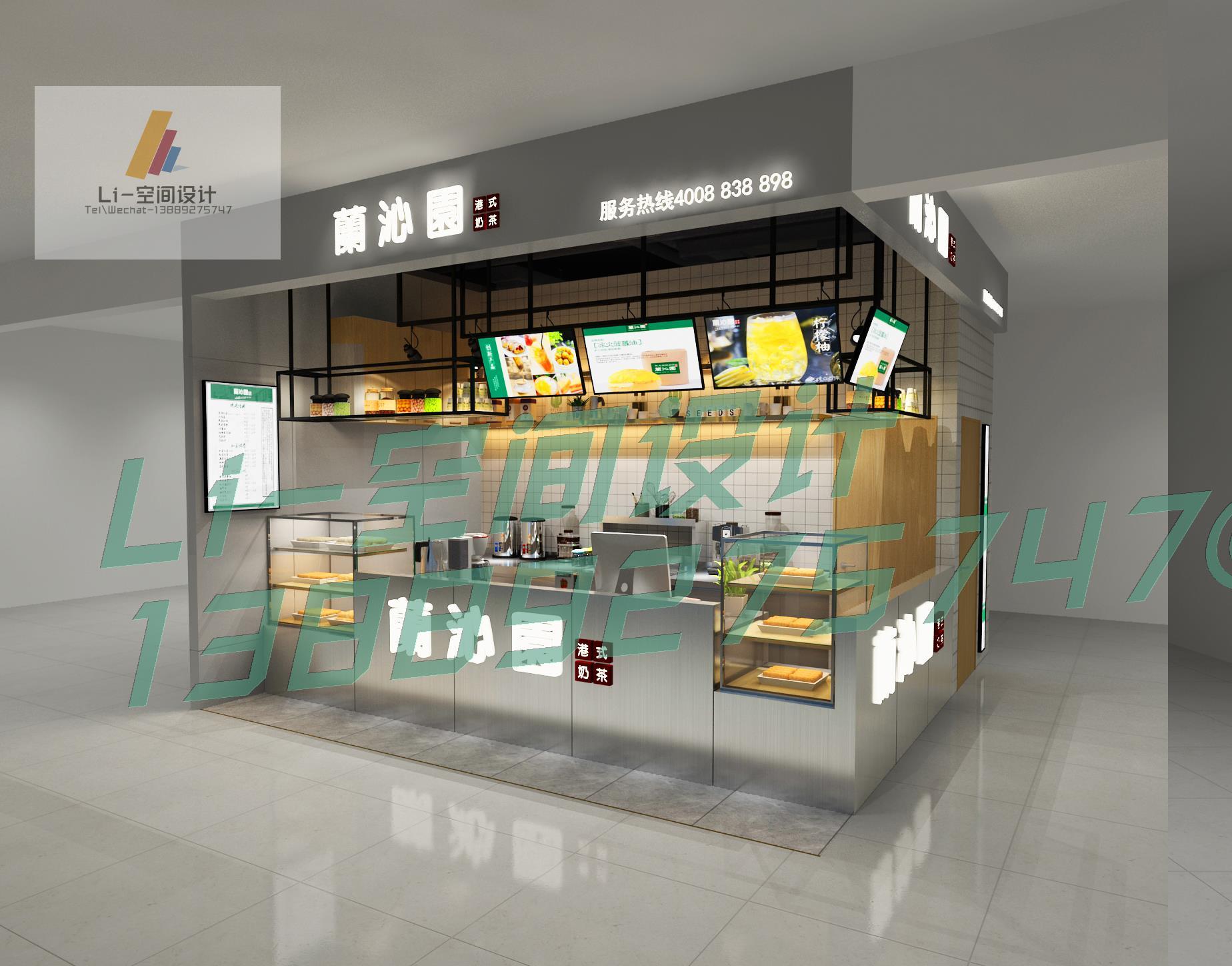 奶茶店咖啡店水吧设计