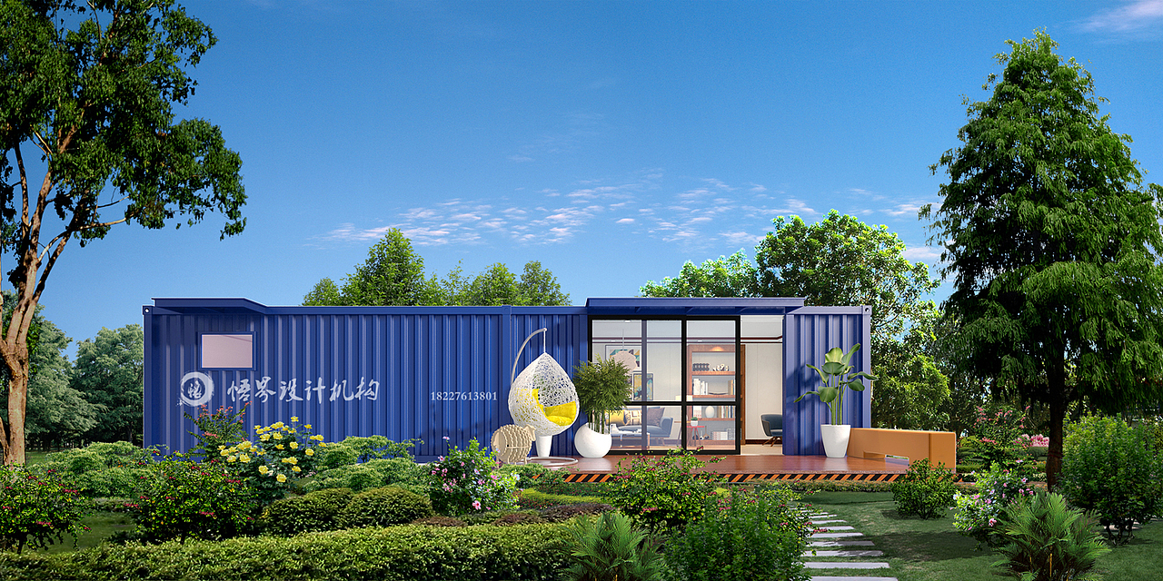 装配式建筑集成房屋设计集装箱集成别墅装配式民宿