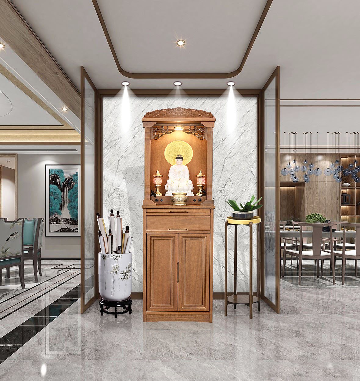 供桌佛龛场景图拍摄 p图展示 |平面|海报|岞海印象 - 原创作品 - 站酷