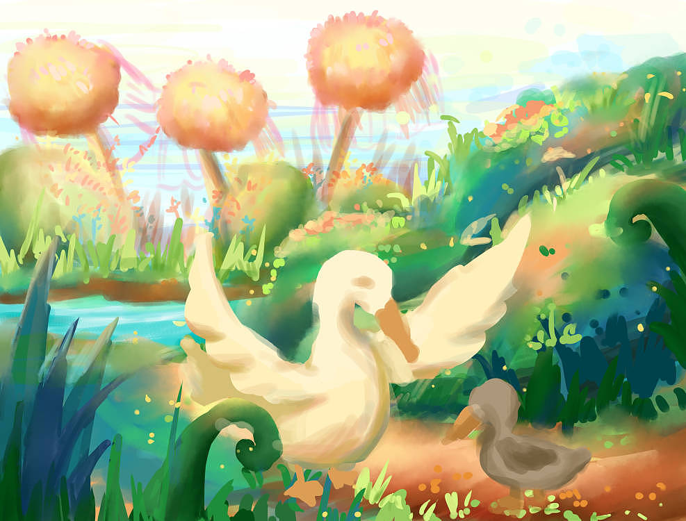 丑小鸭儿童插画|插画|儿童插画|嗯啦爱画画 - 原创作品 - 站酷 (zcool