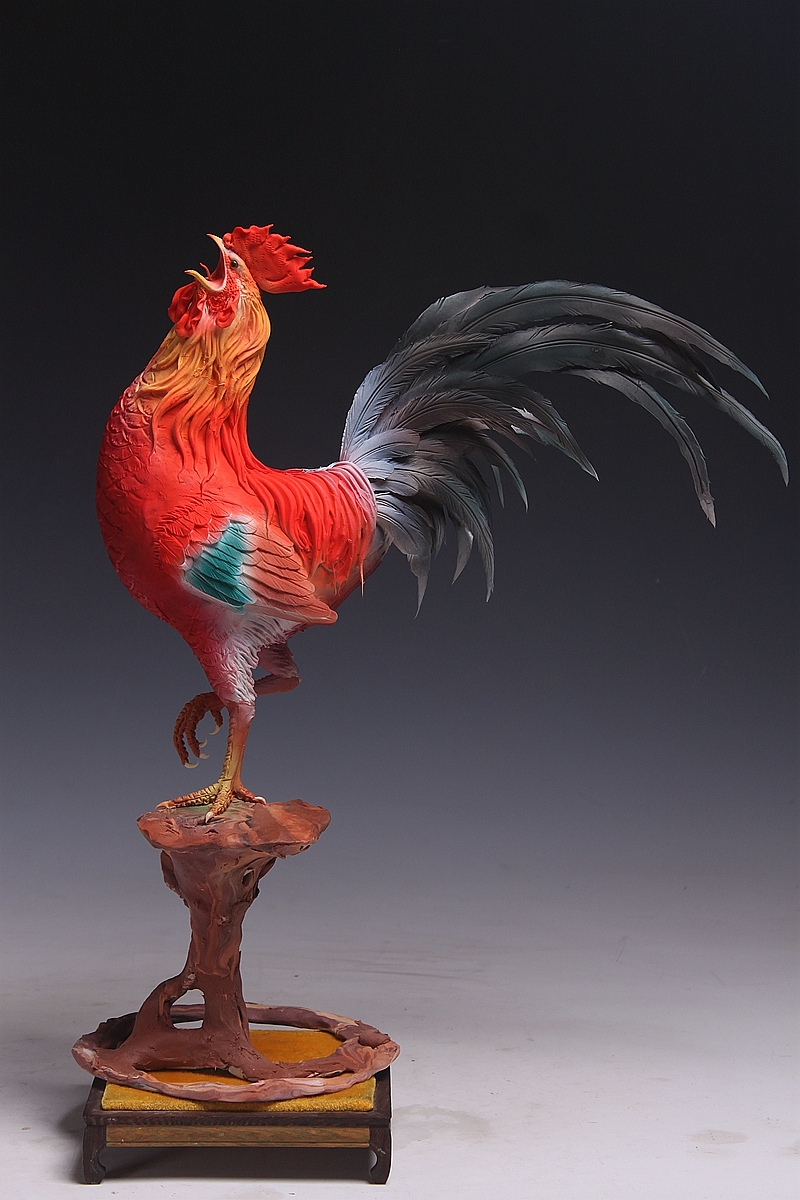 贺加贵面塑软陶(雄鸡)