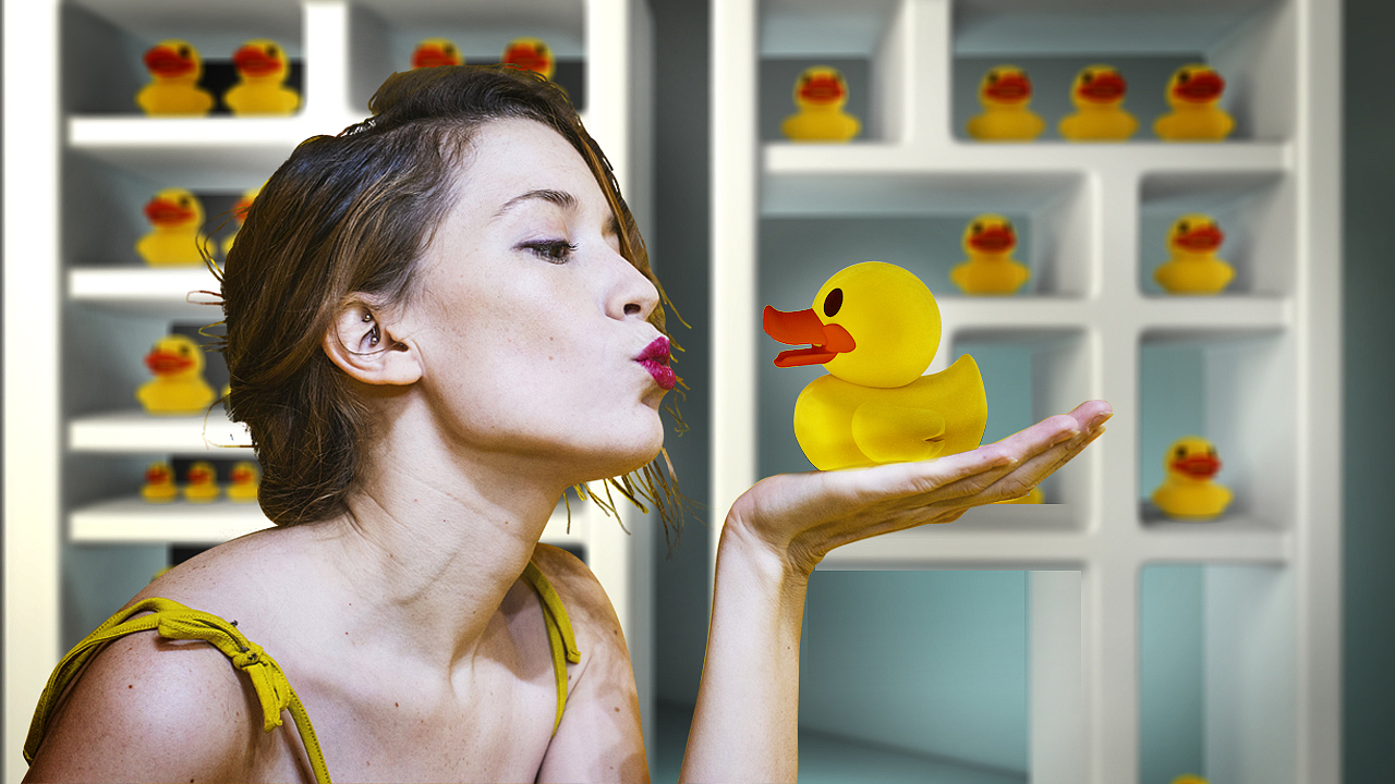 五四青年节海报 C4D建模PS后期合成小黄鸭海报创意设计