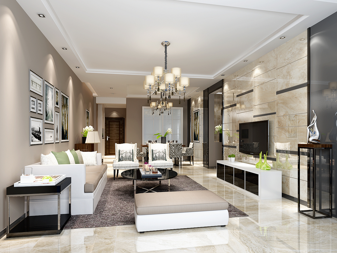 丹东方林装饰150平米装修效果图