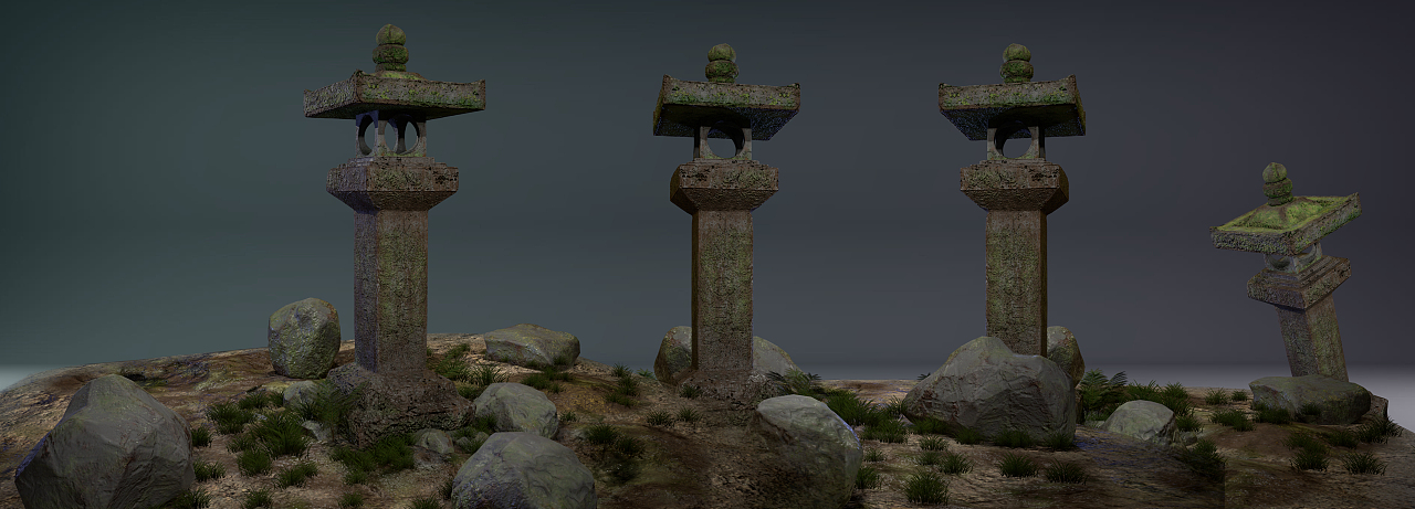 Stone lamp（图ZMTk1MTg1MjAw） - 场景 - 站酷设计师只拉box原创素材 - 站酷ZCOOL