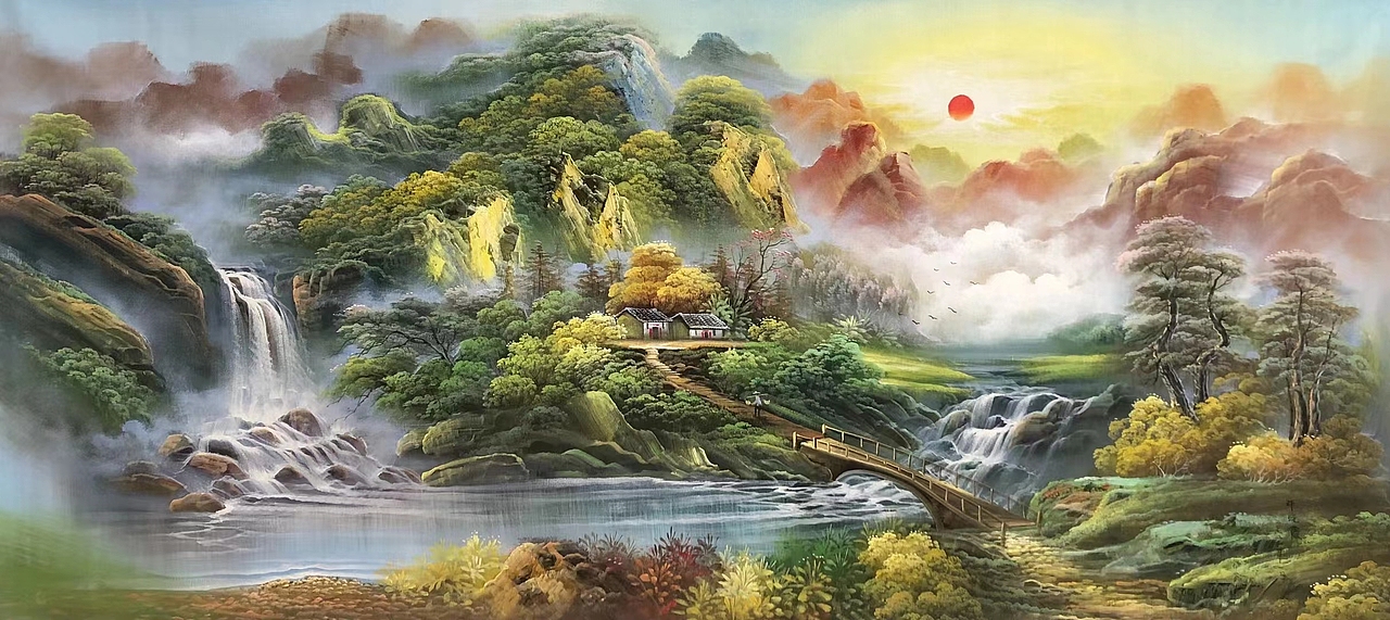 家居艺术山水油画家——邓晓霞