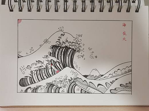 新人钢笔临摹作品-海