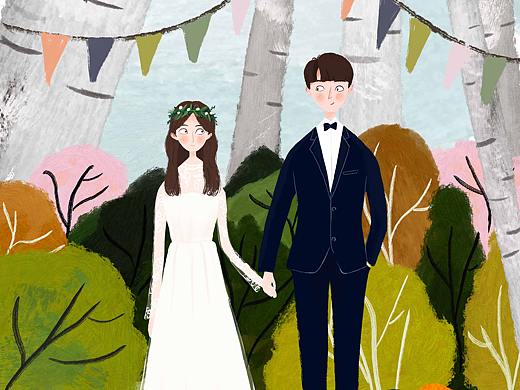 婚礼插画