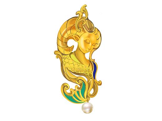十二星座首饰插画设计