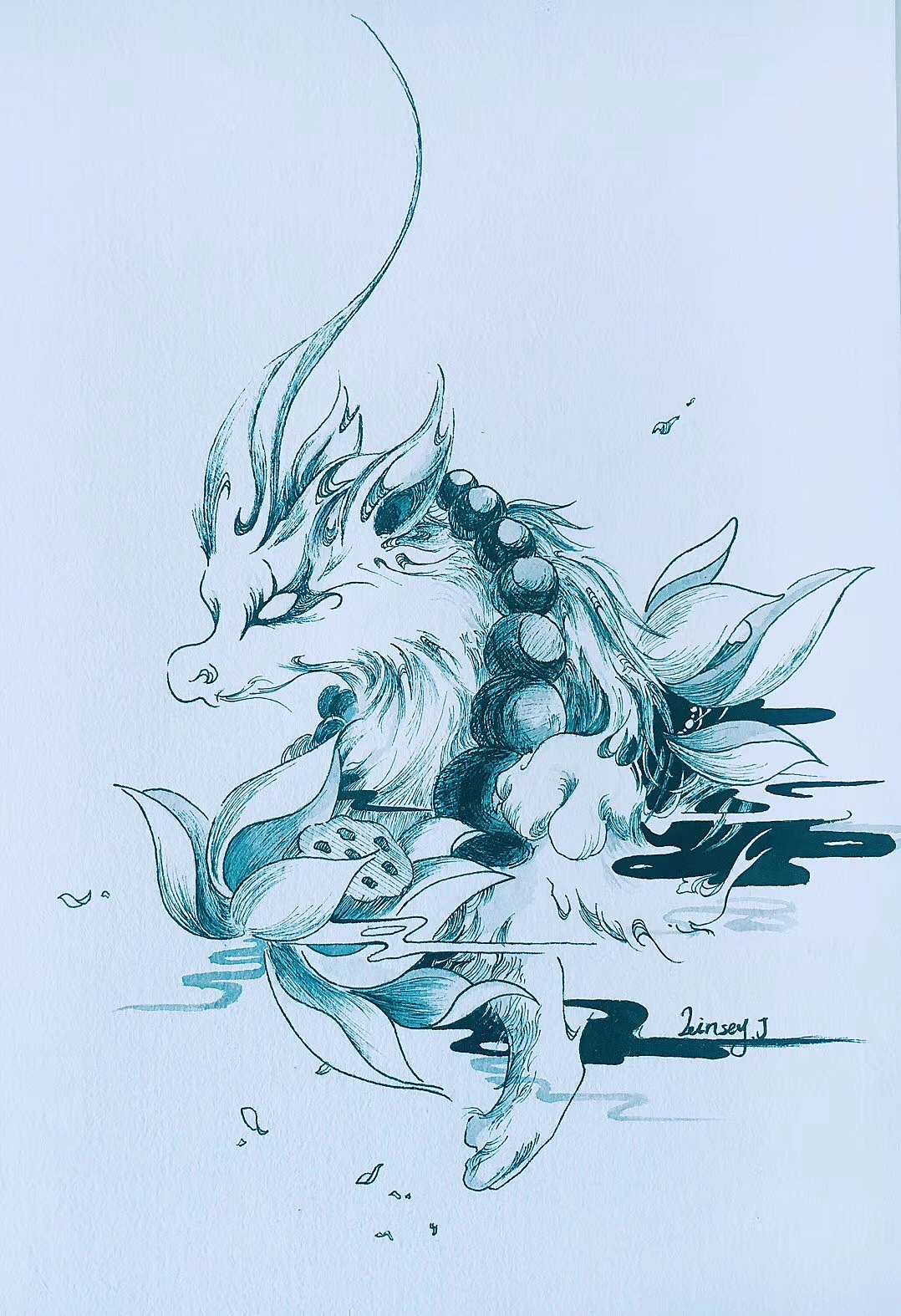 手绘临摹:风生兽