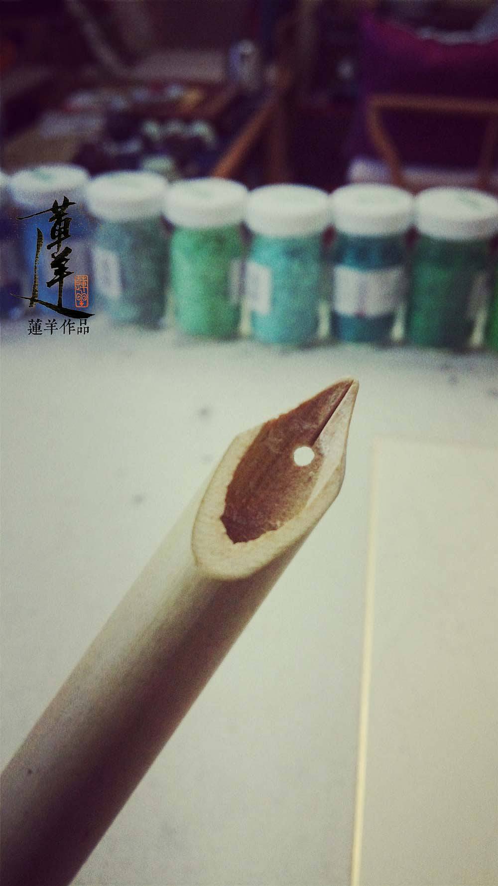 【从CG到手绘】竹笔、岩彩、水墨小实验（图ZMjIwNzcwOTY=） - 绘画 - 站酷设计师莲羊原创素材 - 站酷ZCOOL