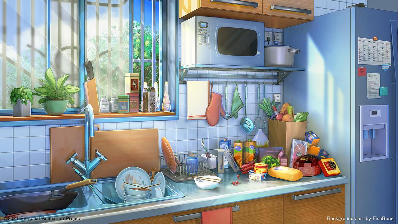 二次元日式场景-厨房
