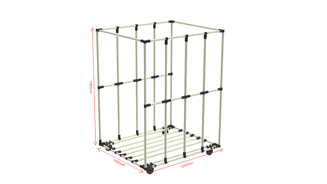 货架流利架等快速建模和渲染