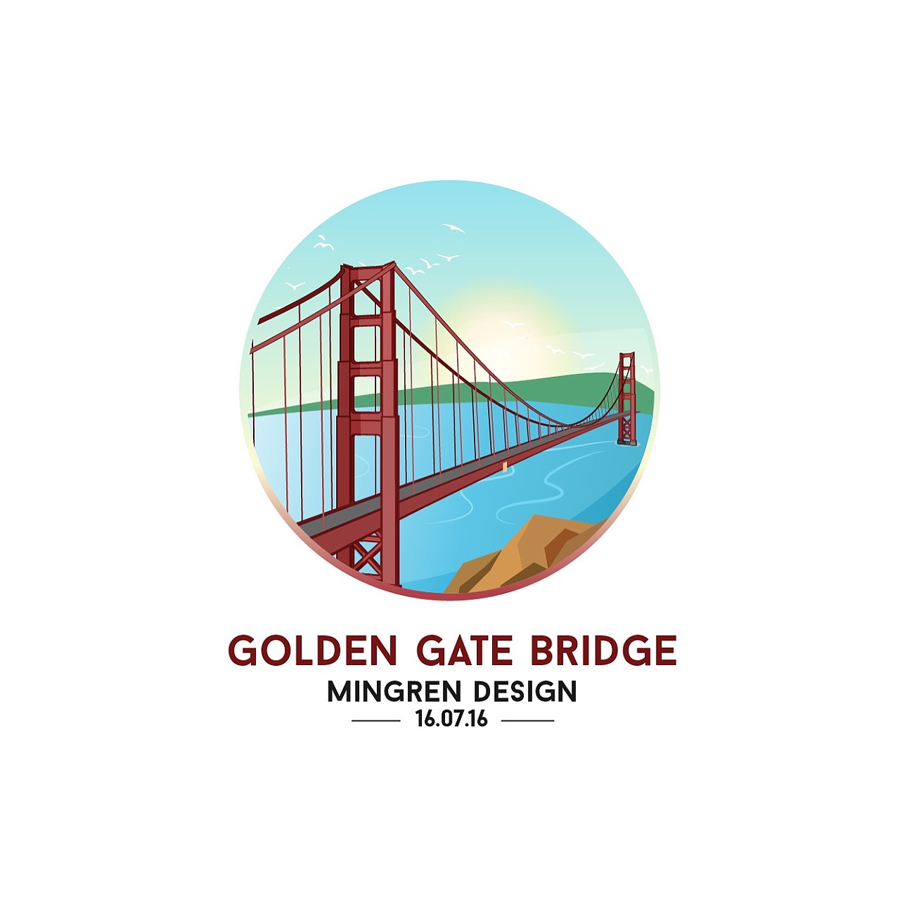 day11- 每日设计 金门大桥 白天