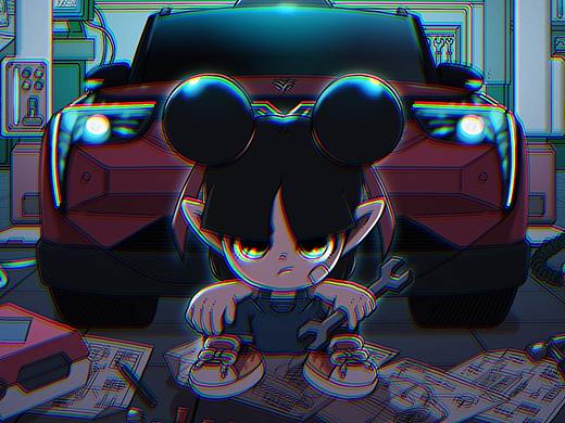 哪吒汽车IP形象设计——哪小U！！！三( ᐛ )