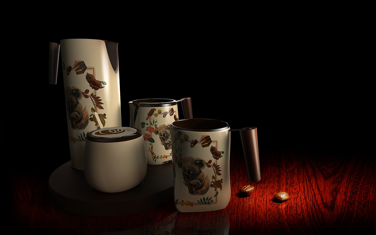“丁点花野”奶茶具课程作业（图ZNDcxMzU4ODA=） - 生活用品 - 站酷设计师星月兼程原创素材 - 站酷ZCOOL
