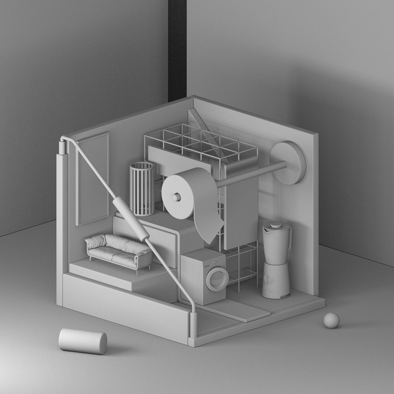 C4D创意设计：纯属是一个练习（图ZMjU0Mzc3MTU2） - 场景 - 站酷设计师NYYYYYYC原创素材 - 站酷ZCOOL