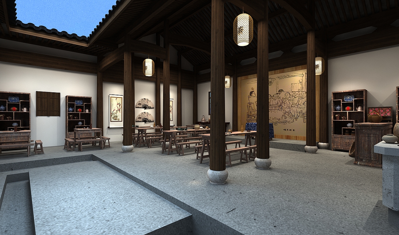 建德市大慈岩镇上吴方村-永成茶馆（图ZOTk0MzQxNzI=） - 家装设计 - 站酷设计师no76102原创素材 - 站酷ZCOOL