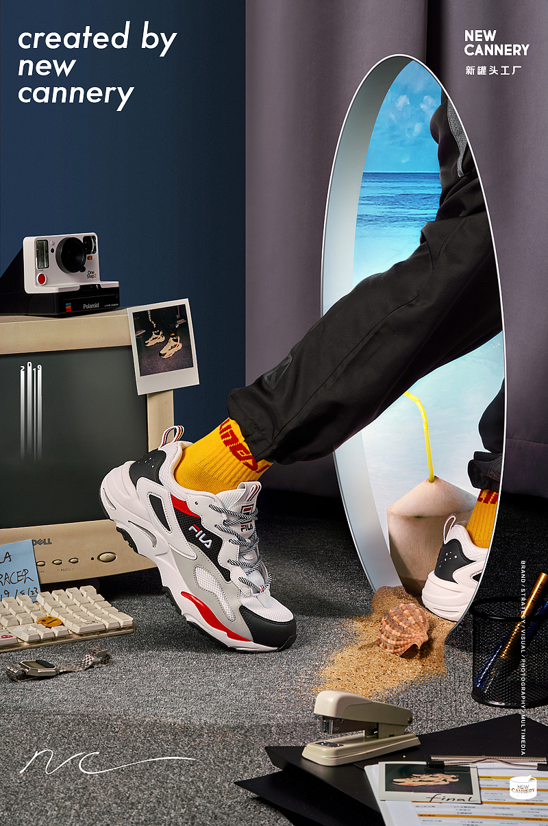 创意视觉『 FILA｜Tracer 』✖ 新罐头（图ZMTg1Nzk0Mzg4） - 产品摄影 - 站酷设计师新罐头视觉策略原创素材 - 站酷ZCOOL