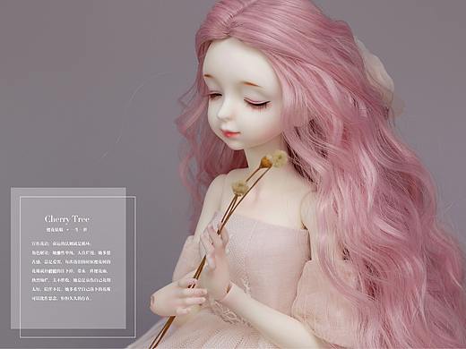 BJD+插画【花花姑娘·倒影】樱花姑娘，浪漫极致
