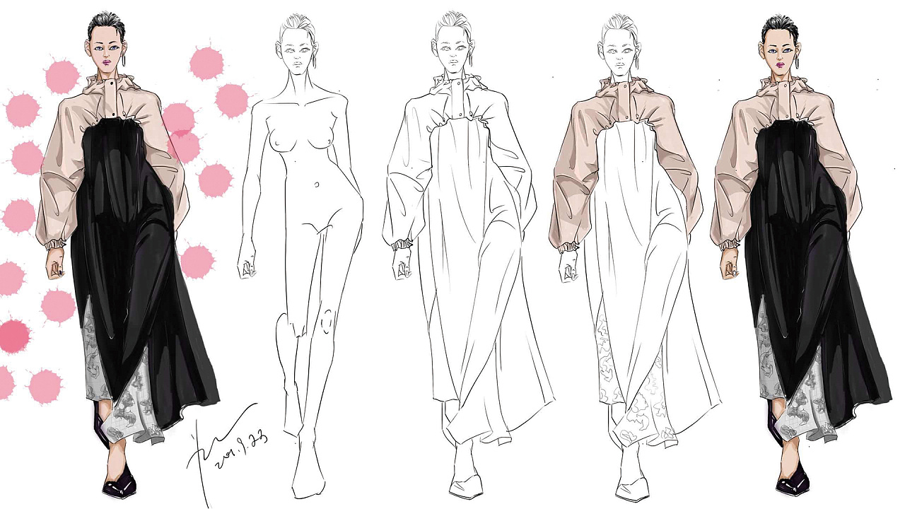 时装效果图 273天前 60 3 0 深圳  |  设计爱好者 原创  -  服装