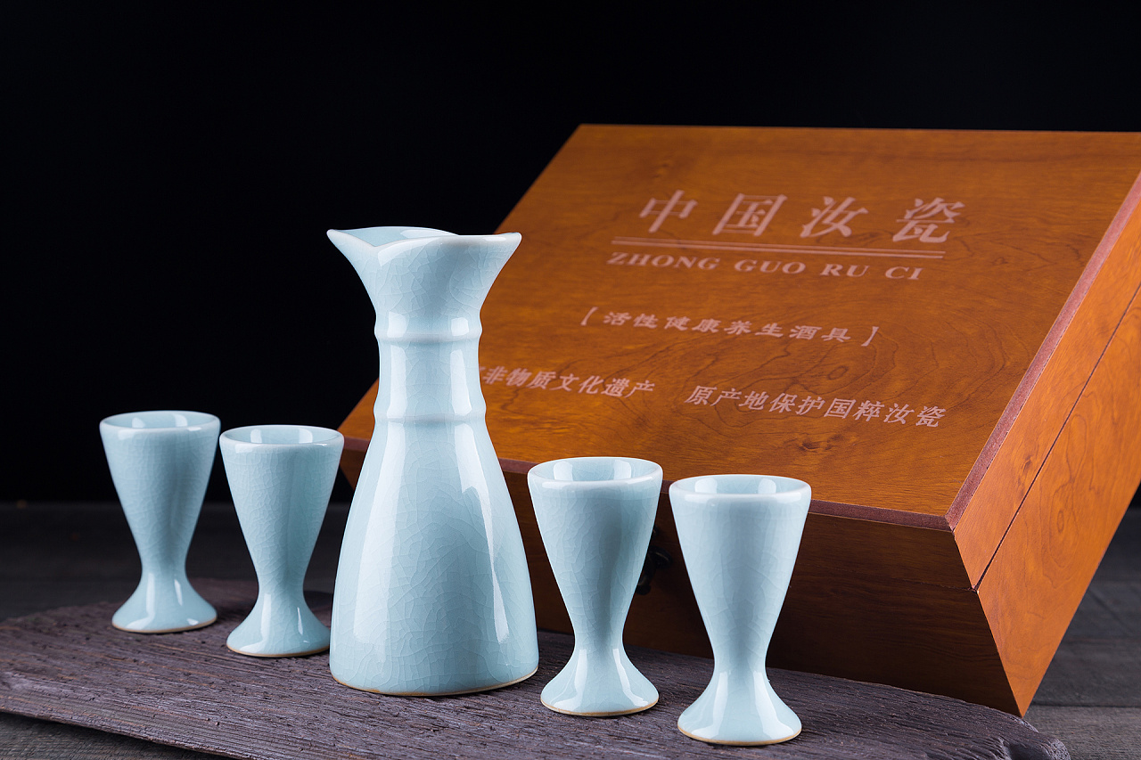 汝瓷酒杯拍摄 酒具拍摄