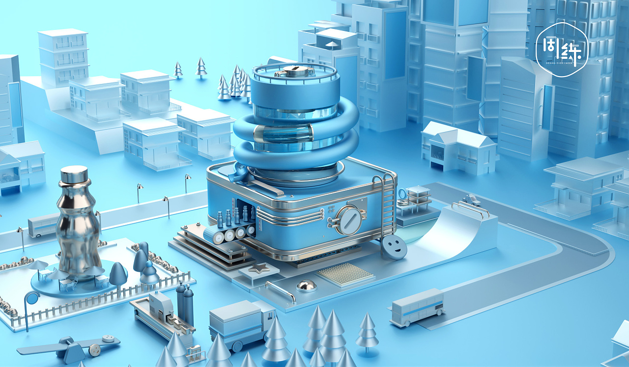 一周一练第六季第六周:c4d低边城市风格