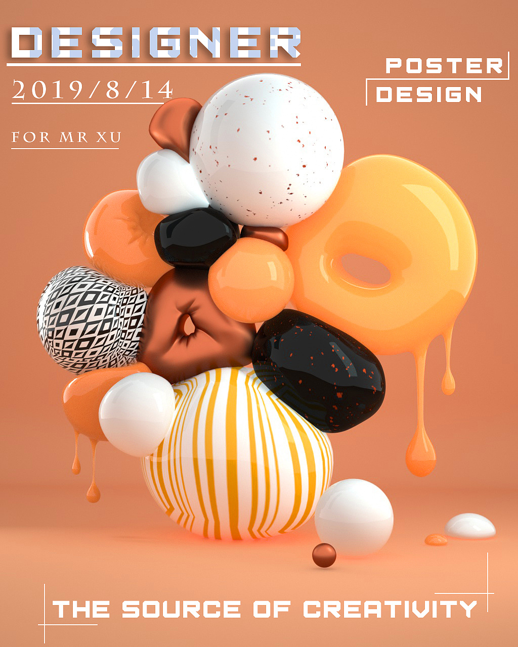 c4d建模海报设计oc渲染