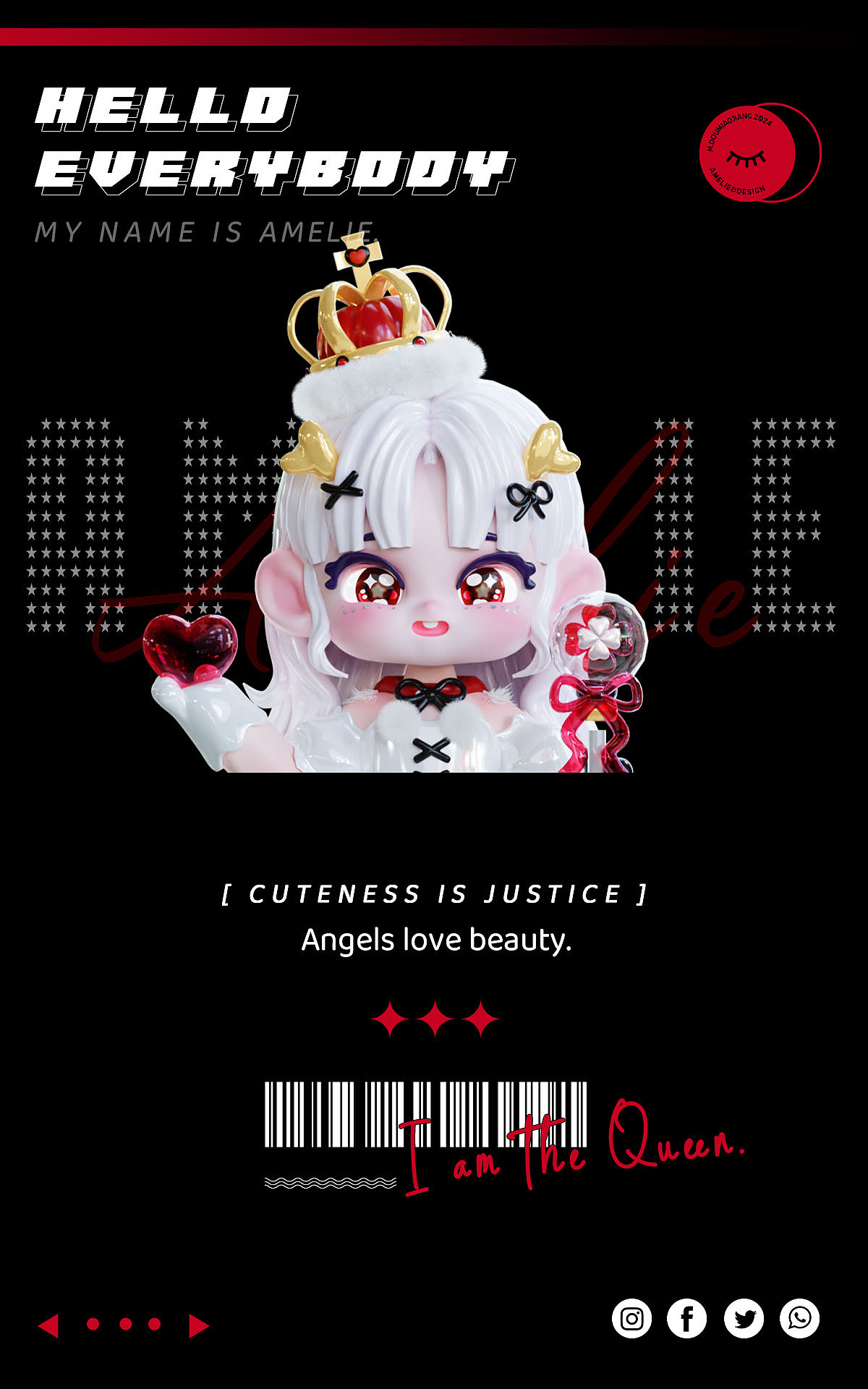 2024 原创ip潮玩设计——元气女孩Amelie（图ZMzYwNzI1MzEy） - 产品 - 站酷设计师M豆淼酱原创素材 - 站酷ZCOOL