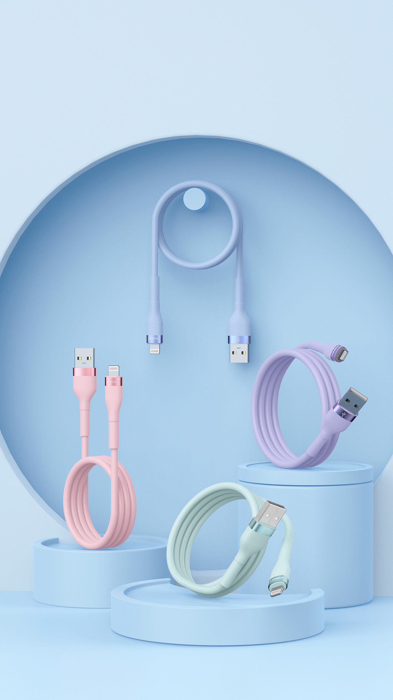 彩色移动电源数据线无线充（图ZMjgwNDI2MDA0） - 产品 - 站酷设计师胜妹原创素材 - 站酷ZCOOL