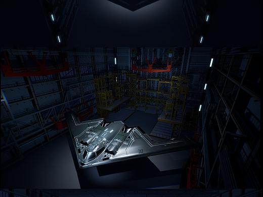 UE4机库小场景与B2轰炸机