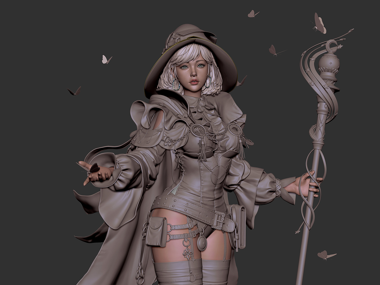 魔法少女-白模（图ZMTQyNzgyMTk2） - 人物/生物 - 站酷设计师前进兔原创素材 - 站酷ZCOOL