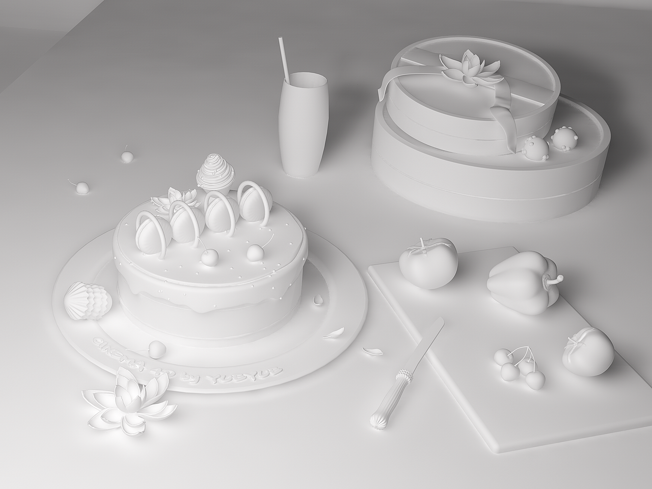 练一下c4d建模&配色,希望大家喜欢,谢谢!