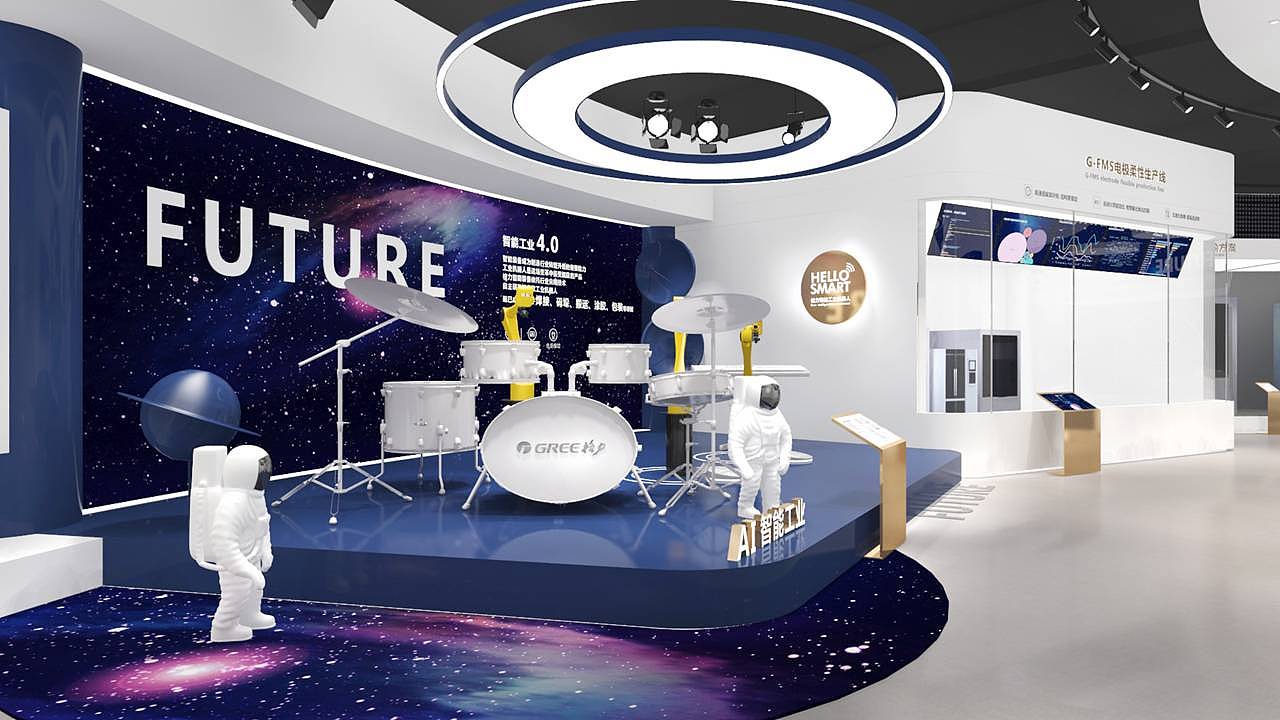 GREE格力｜洛阳展厅（图ZMjYwMjk3MDI4） - 商业空间设计 - 站酷设计师揽世创意原创素材 - 站酷ZCOOL