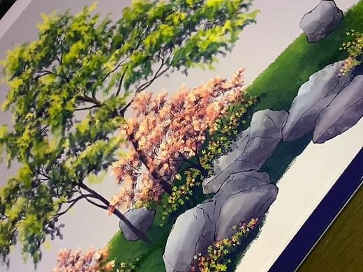 微景观手绘表现#绘画过程#园林景观#iPad手绘#园林手绘