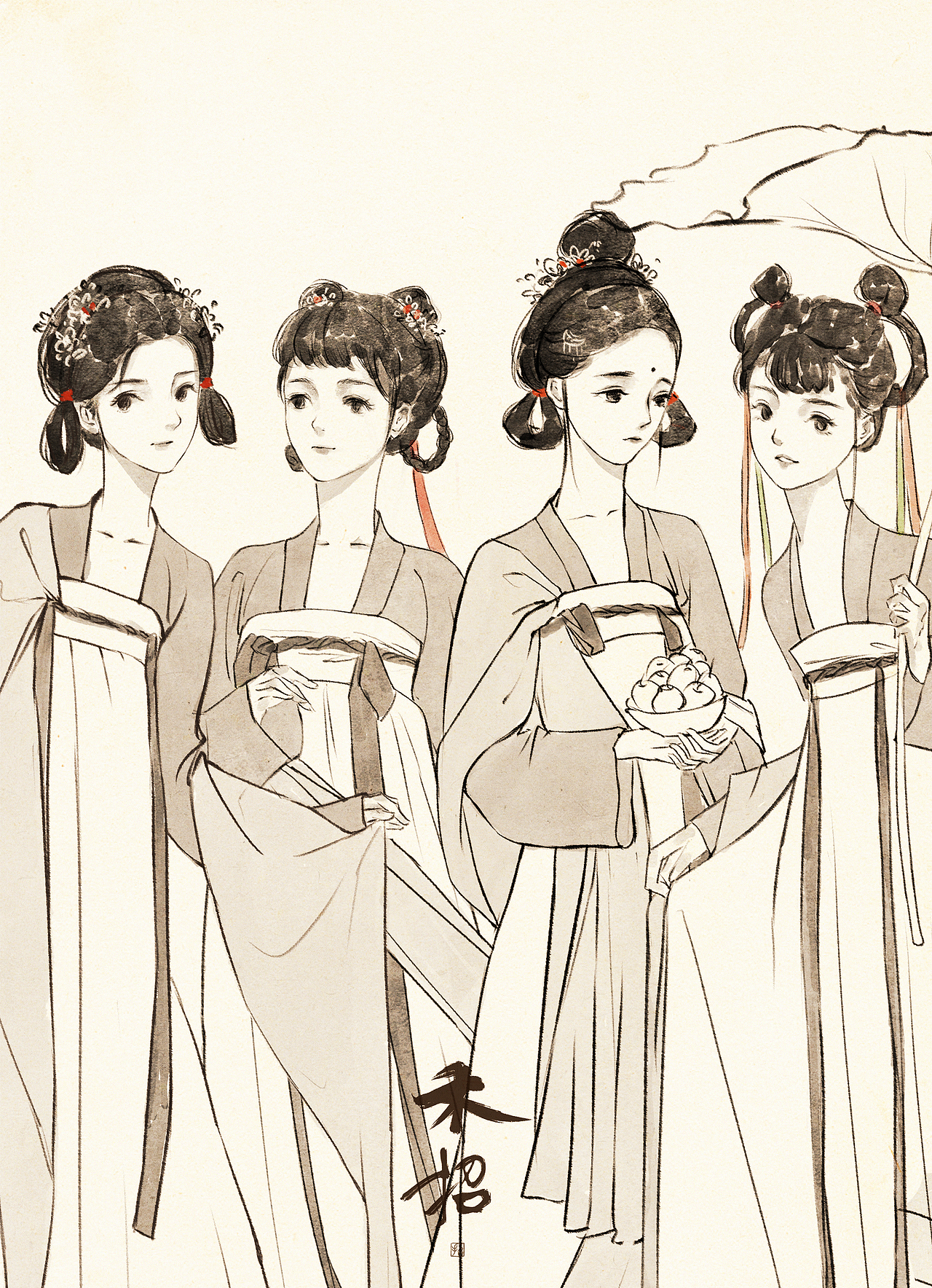 娉娉袅袅十三余‖古风女子群像（图ZMjg2ODAzODU2） - 创作习作 - 站酷设计师柳相禾招原创素材 - 站酷ZCOOL