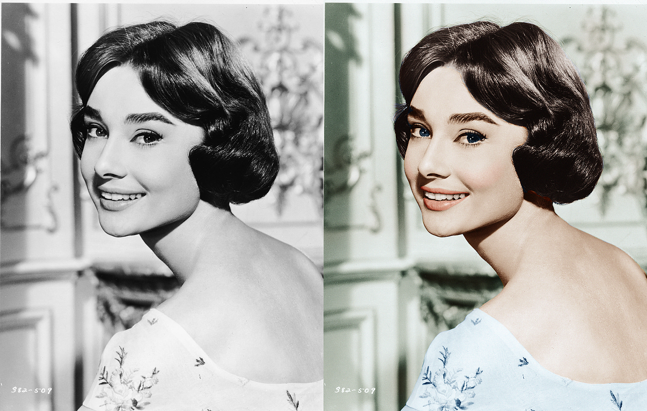 黑白照片上色练习