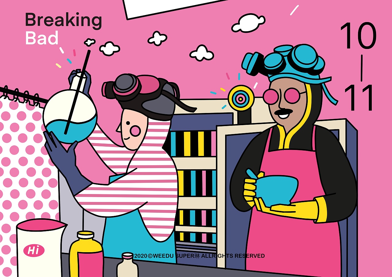 breaking bad 美剧插画