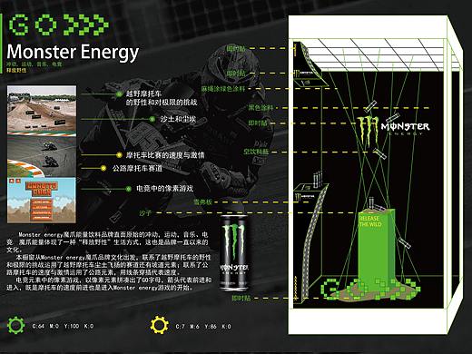魔爪 monster energy橱窗设计