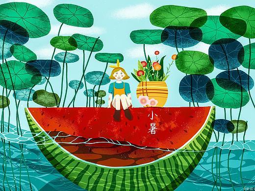 节气小暑插画