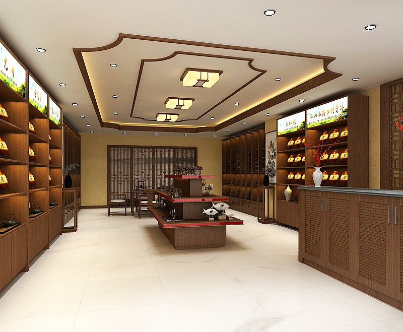 茶叶店铺（图ZMTI4ODE4MDI4） - 展陈设计 - 站酷设计师疾亮切原创素材 - 站酷ZCOOL