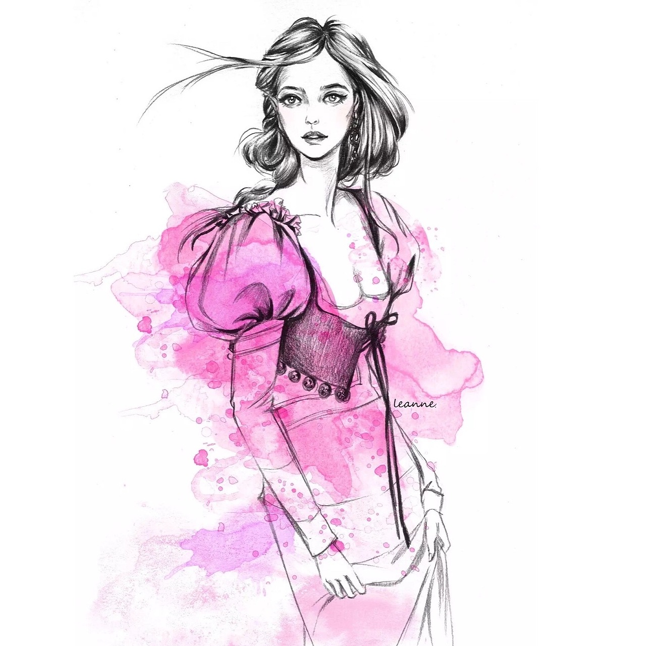水彩夏日-蜜桃粉（图ZODI1MzkzNTI=） - 商业插画 - 站酷设计师黎黎安原创素材 - 站酷ZCOOL