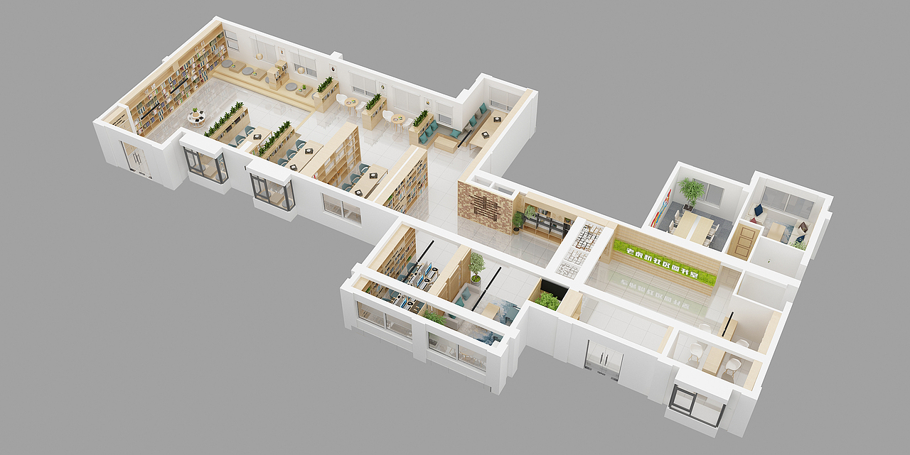 社区图书馆（图ZMjg4MTc4Mjky） - 其他空间 - 站酷设计师金城镇待业青年原创素材 - 站酷ZCOOL