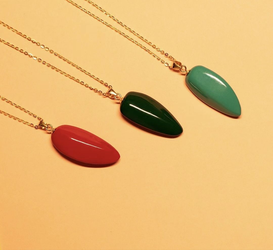 大漆天然瓜子吊坠