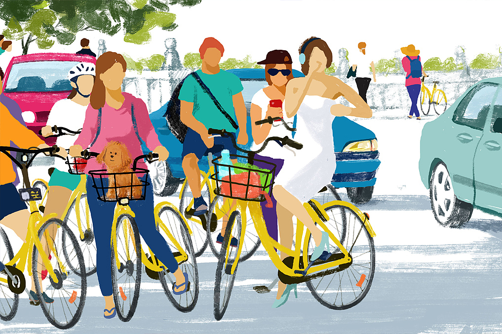 ofo共享单车|插画|商业插画|五颗糖_原创作品-站酷zcool