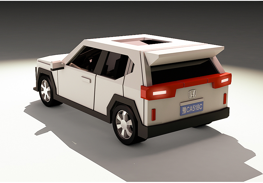 HONDA VTEC 哈！LOWPOLY 初试！（图ZODAyOTc0ODA=） - 机械/交通 - 站酷设计师nitailong原创素材 - 站酷ZCOOL