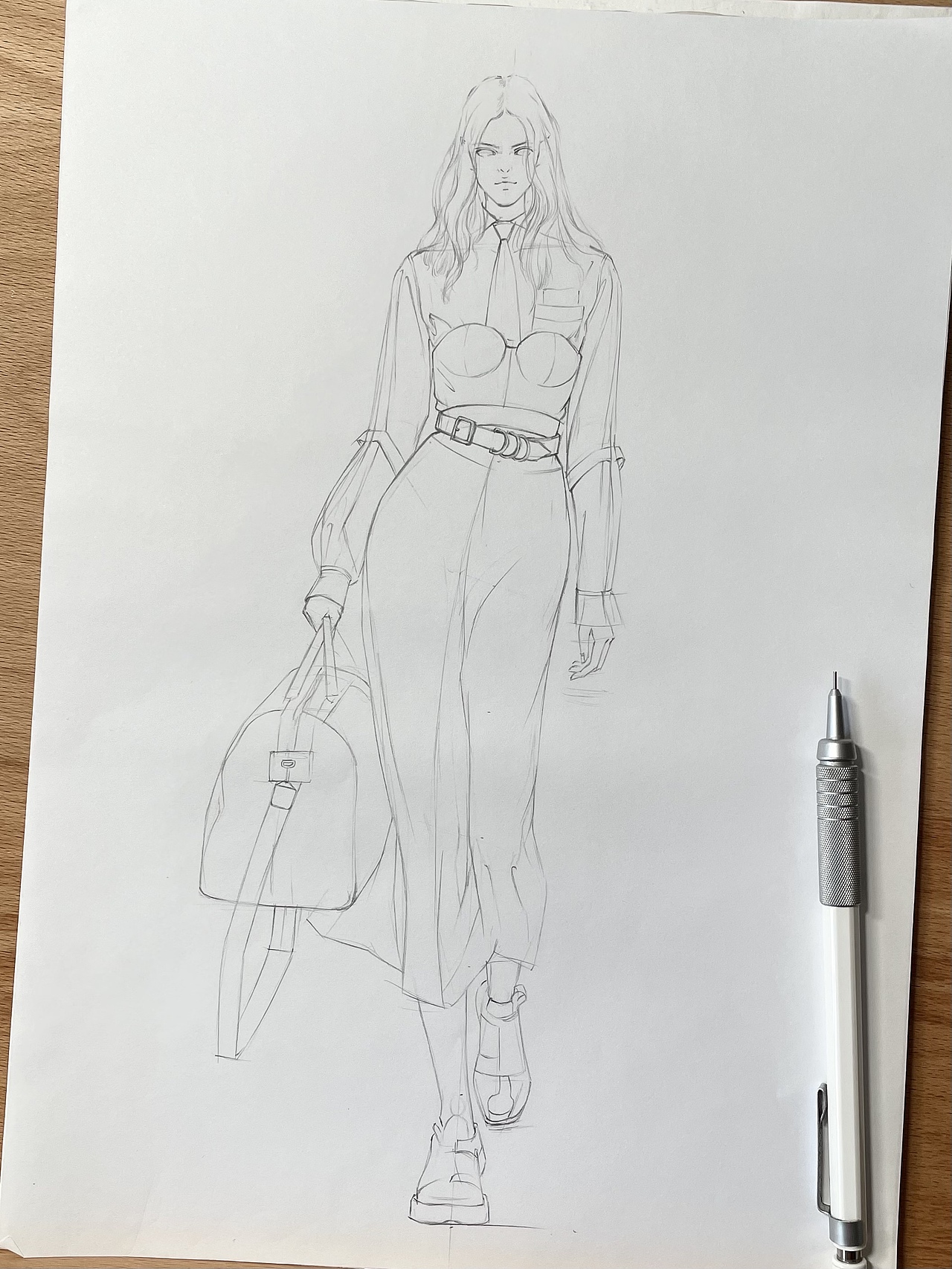 服装设计考研手绘线稿（图ZMzAxNzA4Mjgw） - 休闲/流行服饰 - 站酷设计师零一手绘原创素材 - 站酷ZCOOL